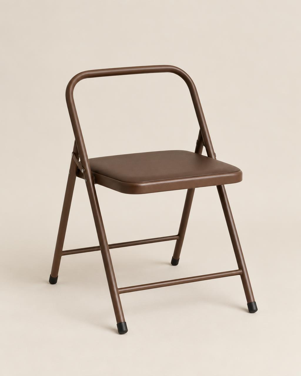 Brown steel yoga chair